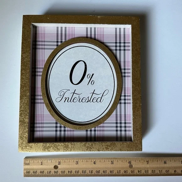 Brand NEW Zero Interest Plaid Frame Wall Art Fun Decor - Picture 3 of 5